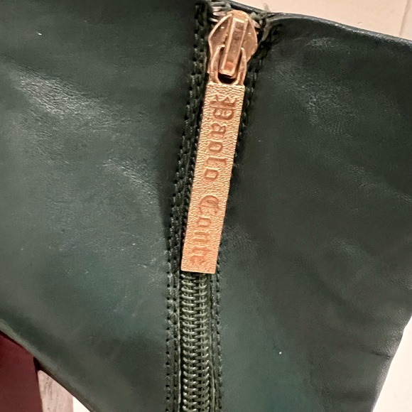 Paolo Conte Green Heeled Booties - Sz 35 - Picture 2 of 12